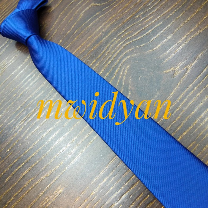 DISKON COD DASI SLIM 5 cm DASI MERAH POLOS DASI FORMAL MC PESTA DASI PRIA - biru elektrik