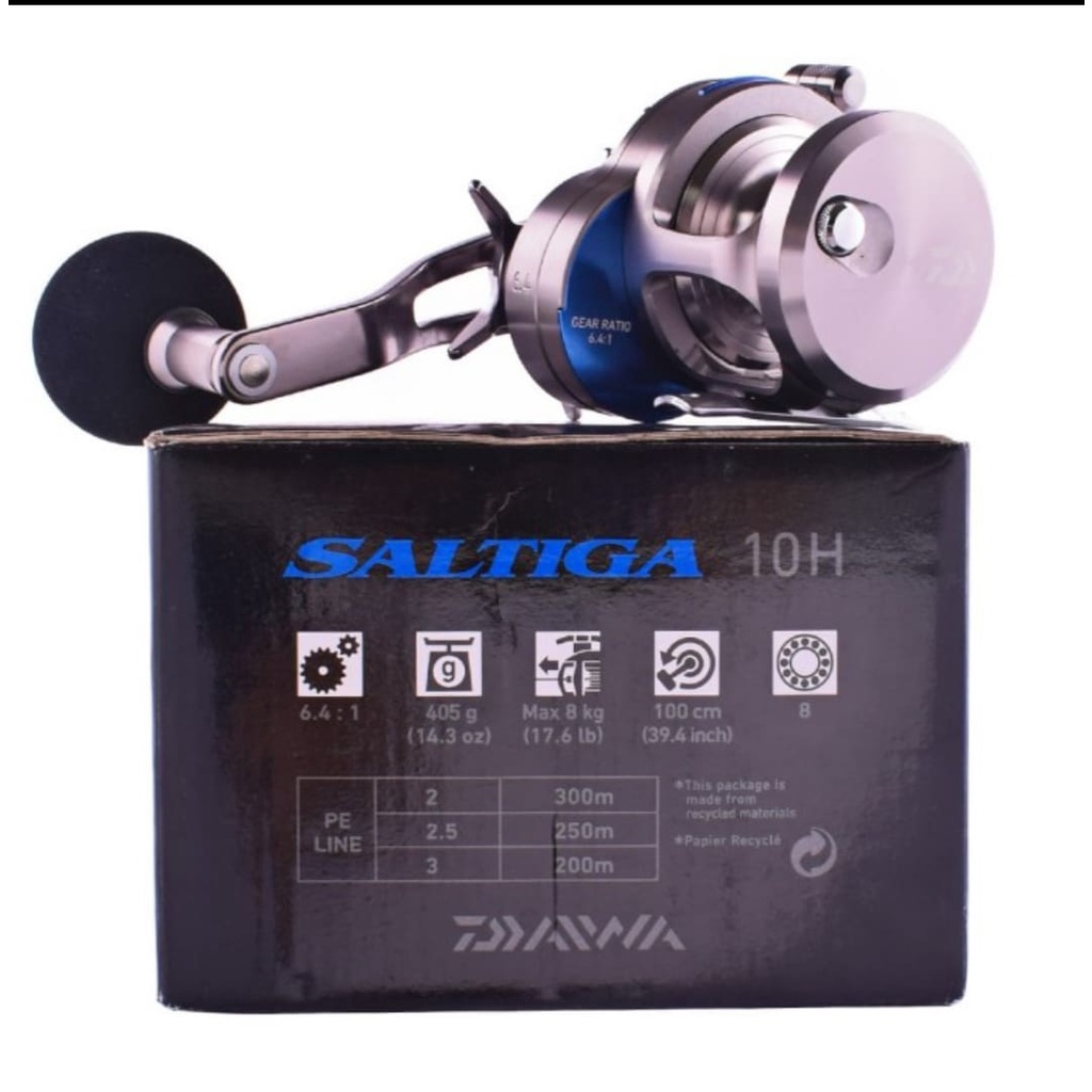 Reel BaitCasting BC/OH Daiwa Saltiga 10H (2015) Putaran Kanan