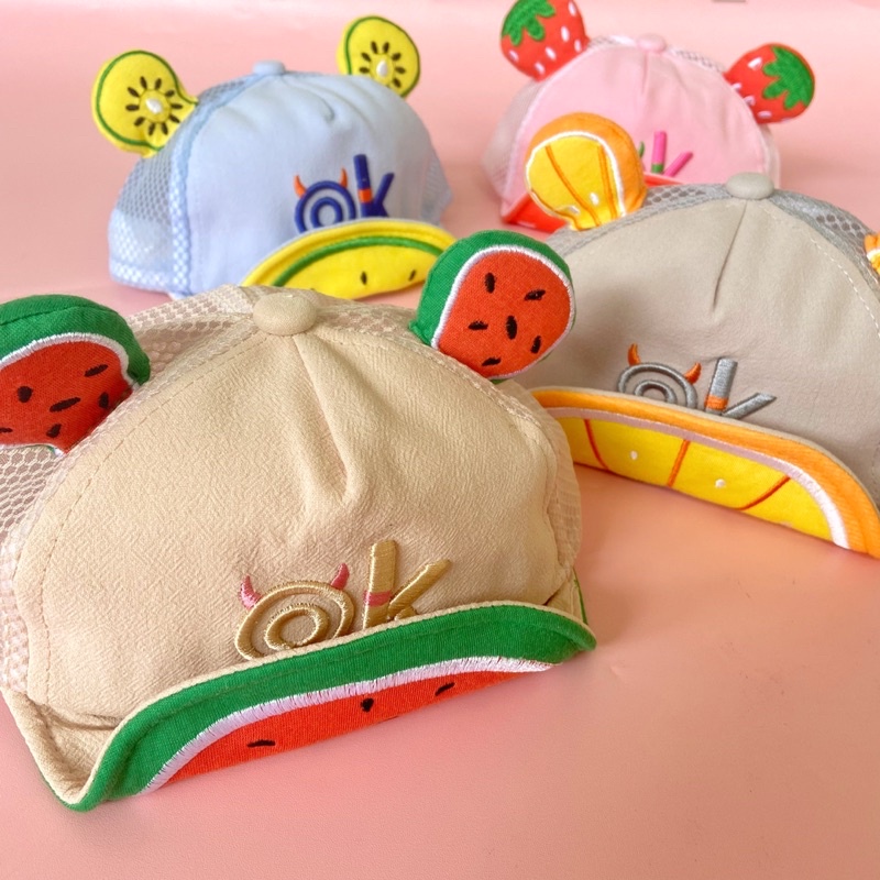 Topi Balita Buah 3D Variasi Lucu