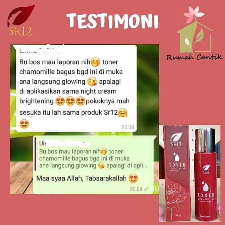 Toner Wajah SR12 | Acne Toner SR12 &amp; Toner Chamomille SR12 | Pembersih Wajah SR12 Skincare Solusi Jerawat