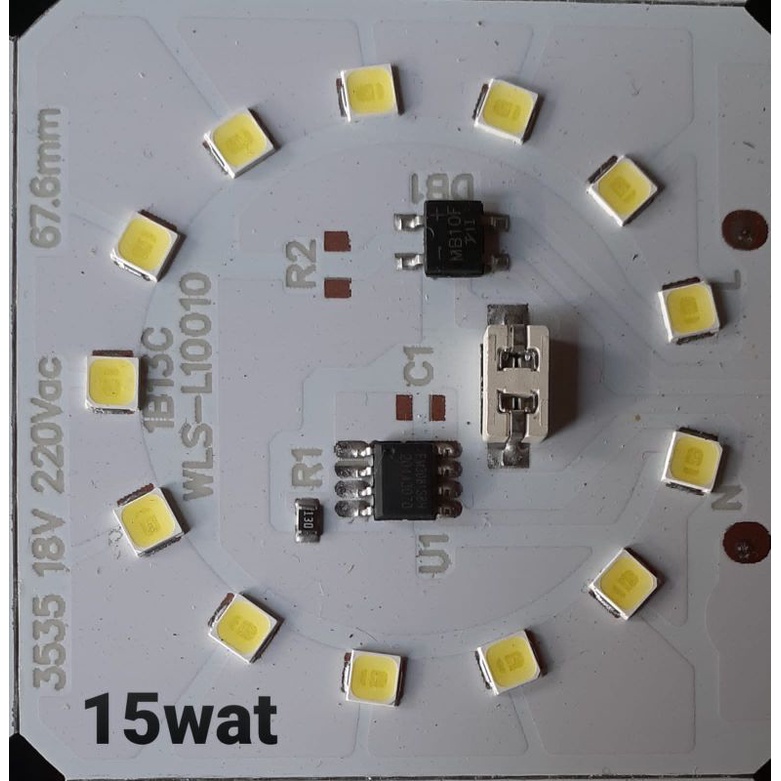 lampu LED pcb almini lgsg AC ,18 watt
