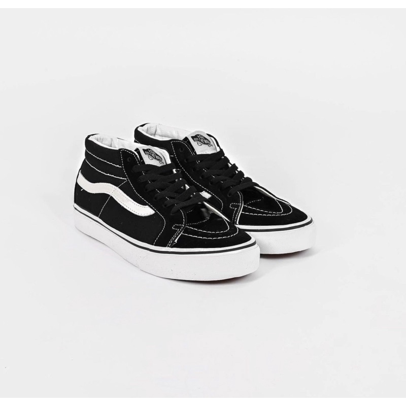 V4ns Sk8 Mid Reissue Black White