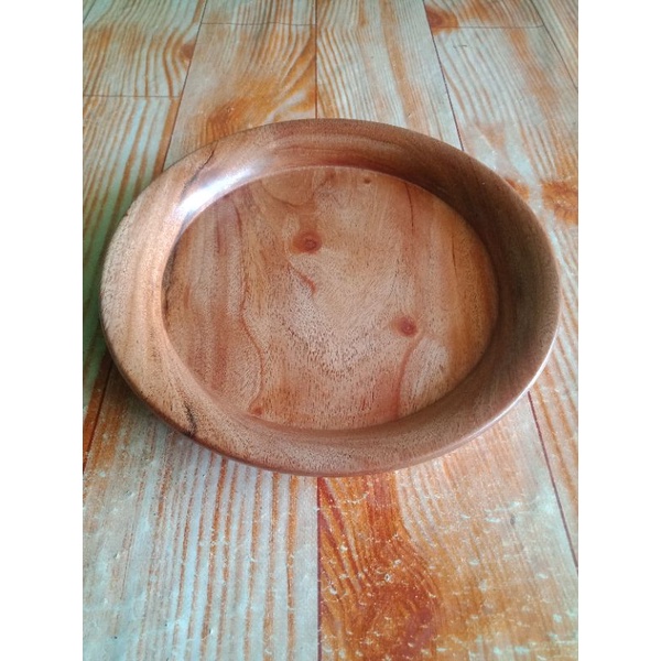 nampan kayu 21cm,baki kayu,nampan piring kayu