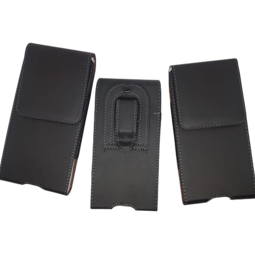 Lc Pinggang Sarung Hp Kulit Klip Jepit 5.0 - 6.5 Inch