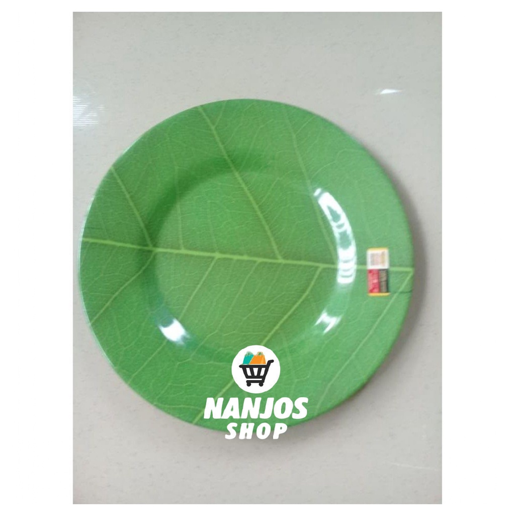 Golden Dragon Piring Makan Nasi Mie Melamin Motif Daun 10 Inci P0210D