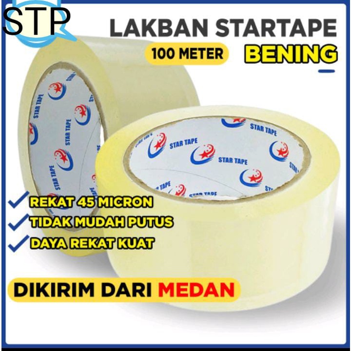 

Lakban Packing Barang / SOLASIBAN 4.5cm x 100 yard - Bening Original