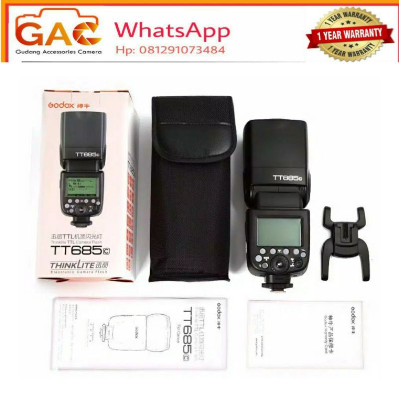 flash GODOX TT-685C for Canon eos 1500D 2000D 3000D 4000D 250D kiss X90 kiss x10