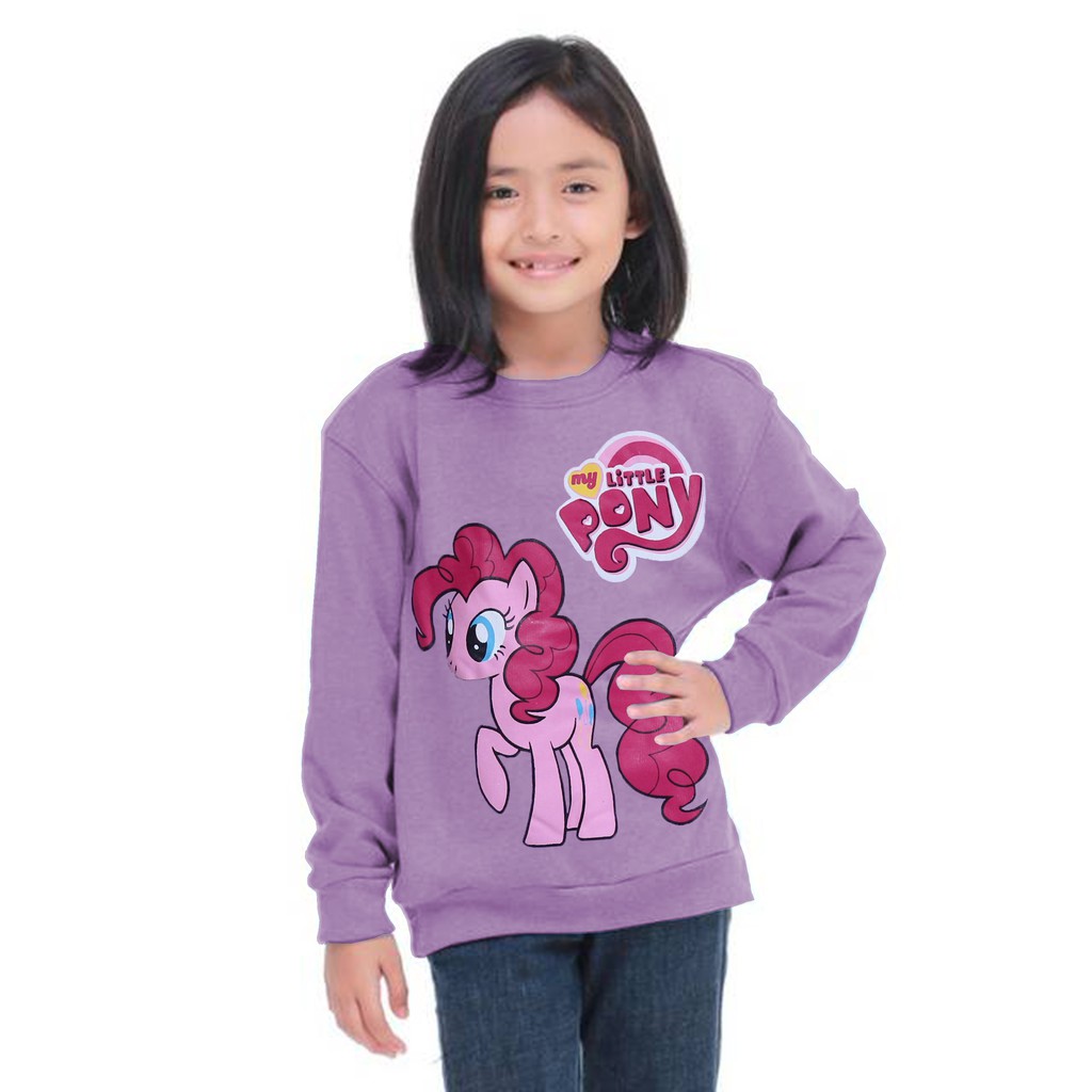 SWEATER ANAK PEREMPUAN GAMBAR LITTLE PONY WARNA LILAC