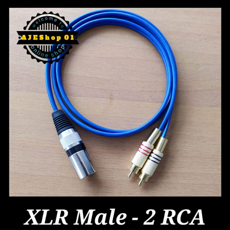 Kabel jack XLR male to RCA panjang 1 sampai 5 meter