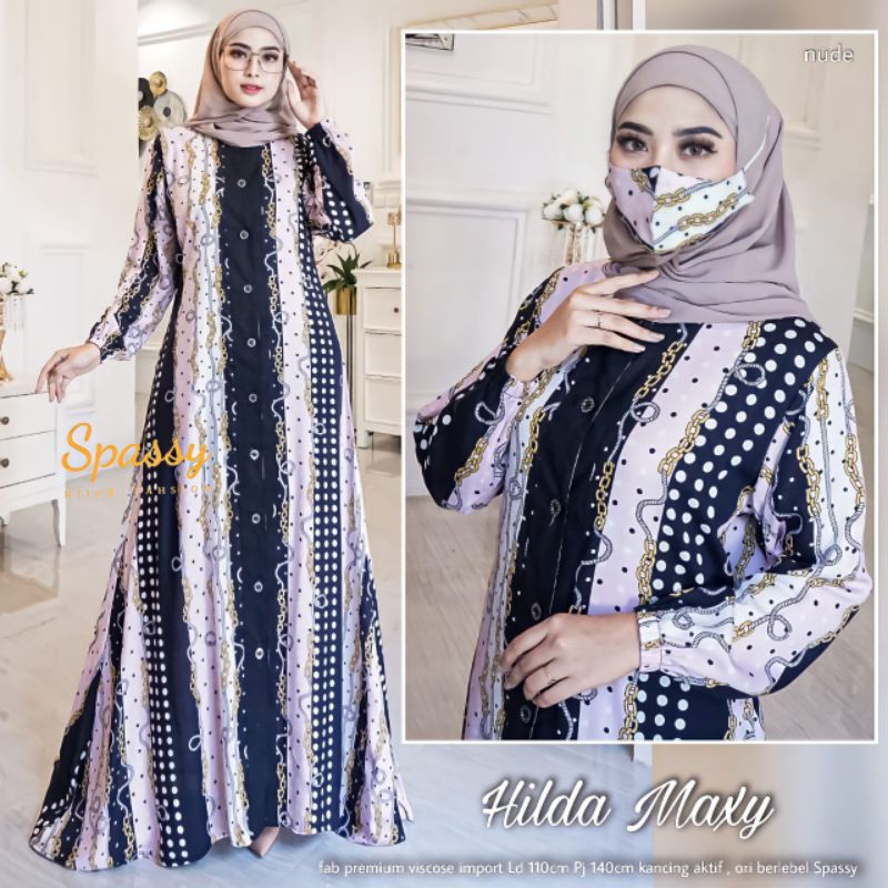 SPASSY DRESS MUSLIM WANITA HILDA MAXY