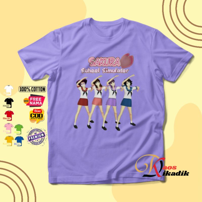 Baju Kaos Anak Perempuan Sakura School Simulator