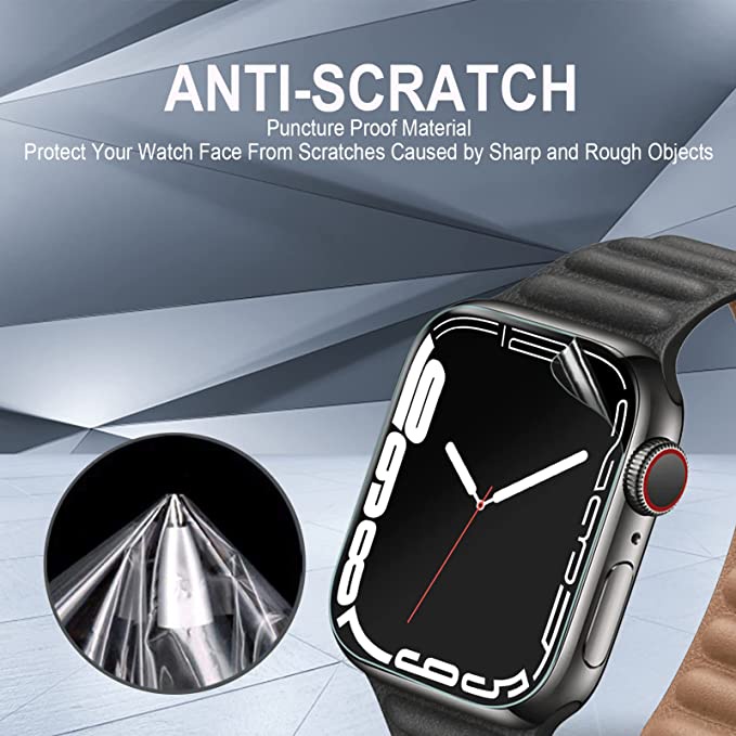 Anti Gores Apple Watch Series 8 9 2023 Film Hydrogel 41mm 45mm Screen Guard Free 1pc Screen Protector iWatch TPU Pelindung Layar Smartwatch