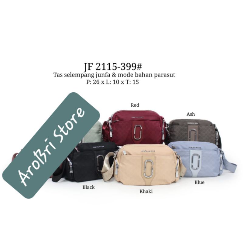 Tas selempang merk junfa & mode JF 2115 - 399 berbahan parasut bermotif