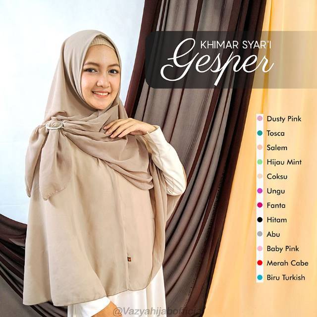 Hijab/Jilbab Khimar Syar'i Gesper