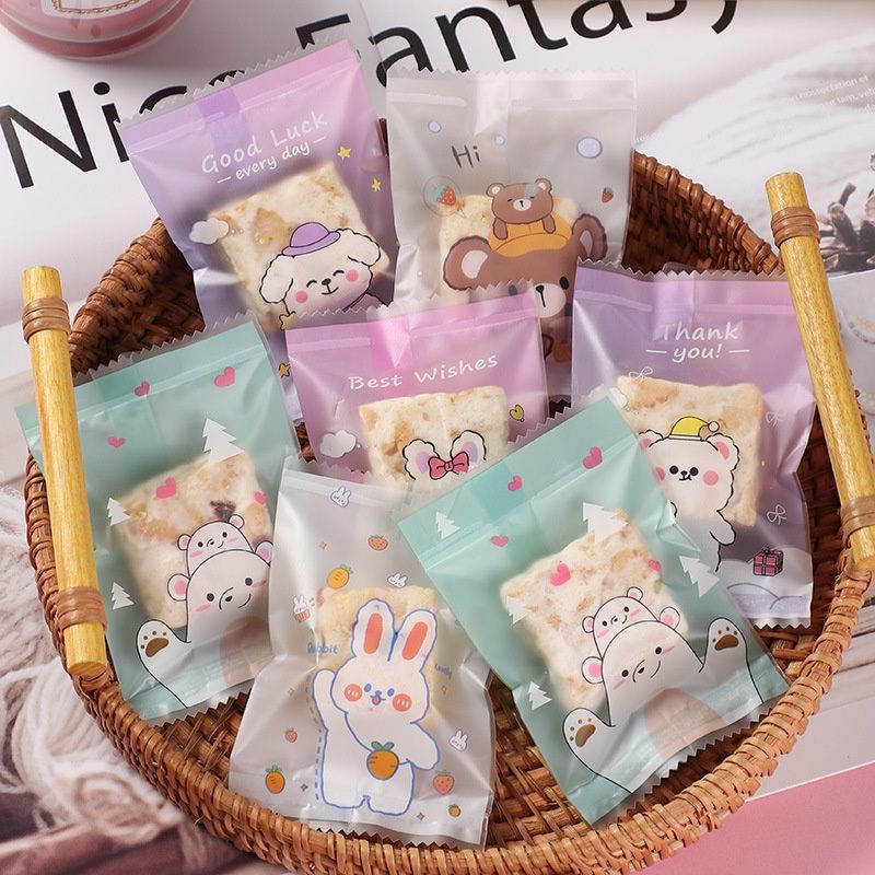 kantong plastik kue cookies bag kemasan permen nastar nougat 7x10 motif rabbit kelinci sweet PNS17 cartoon kartun karakter motif unyu unyu lucu cat sweet animal panda kucing bear beruang bebek duck pinguin astronot