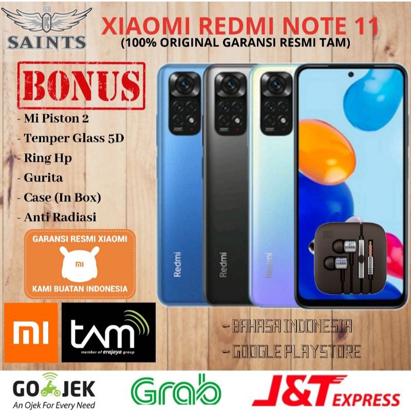 Xiaomi Redmi Note 11 NFC TAM Ram 6GB Rom 128GB 4/128 & 6/128 Garansi Resmi Tam 15 Bulan