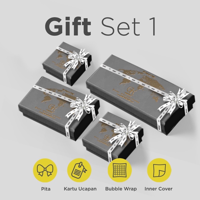 

Gift Set Hard Box - Kado Spesial Packaging, Pita, Gift Card, Kartu Ucapan