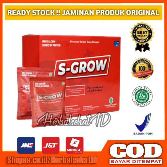 

S GROW ASLI SUSU PENINGGI BADAN KALSIUM TERBAIK HIGHT PENAMBAH TINGGI