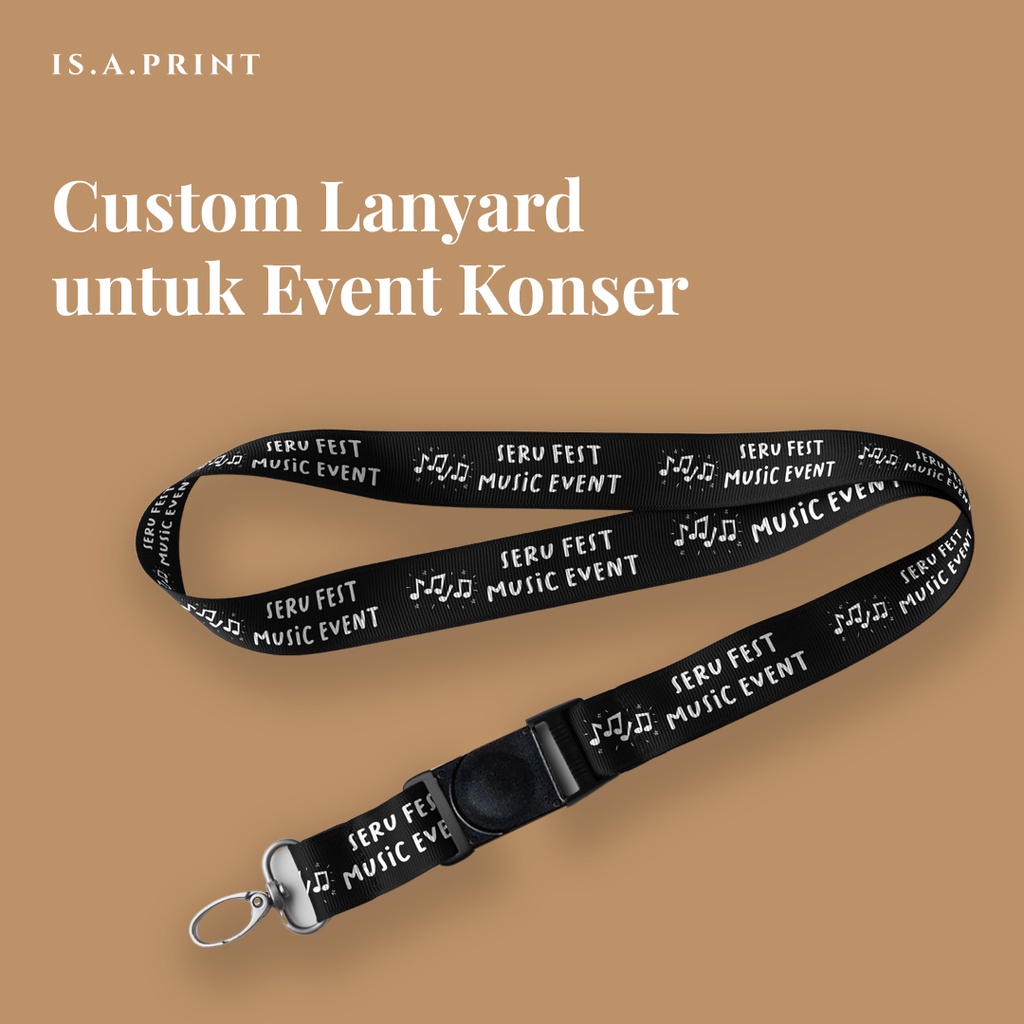 

Cetak Tali Lanyard Sablon Custom 2 Sisi Bahan Nylon | Cetak Custom Lanyard ID Card Murah