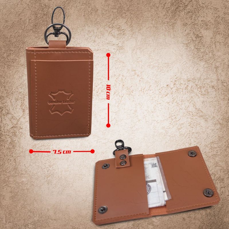 PROMO COD Dompet Gantungan Kunci Dompet STNK Model Elegan Kulit Sintetis Gantungan Dompet STNK Pria Wanita Ori