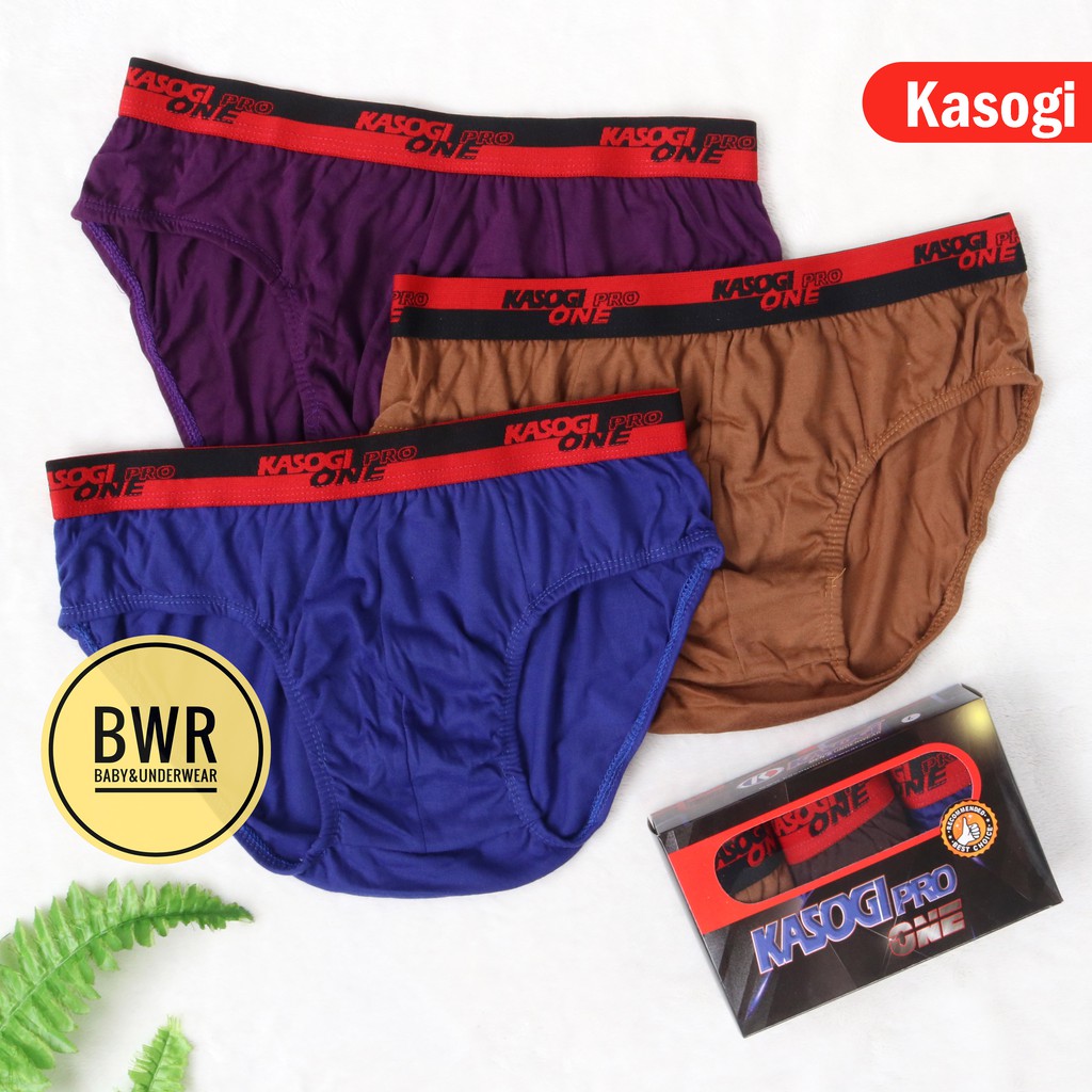 [ 3pc ] CD Kasogi Pro One | Celana Dalam Pria Karet Boxer | Sempak Pria - Bwr III