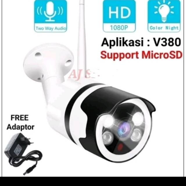IP CAMERA 2MP OUTDOOR V380 Wireless Fish Eye Panoramic Lens CCTV ONVIF.