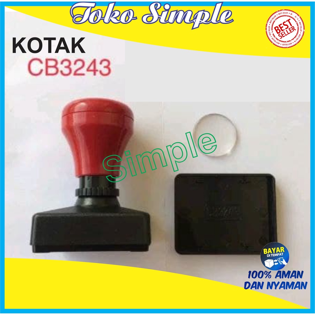 

GAGANG STEMPEL FLASH UKURAN 32X43 STEMPEL WARNA