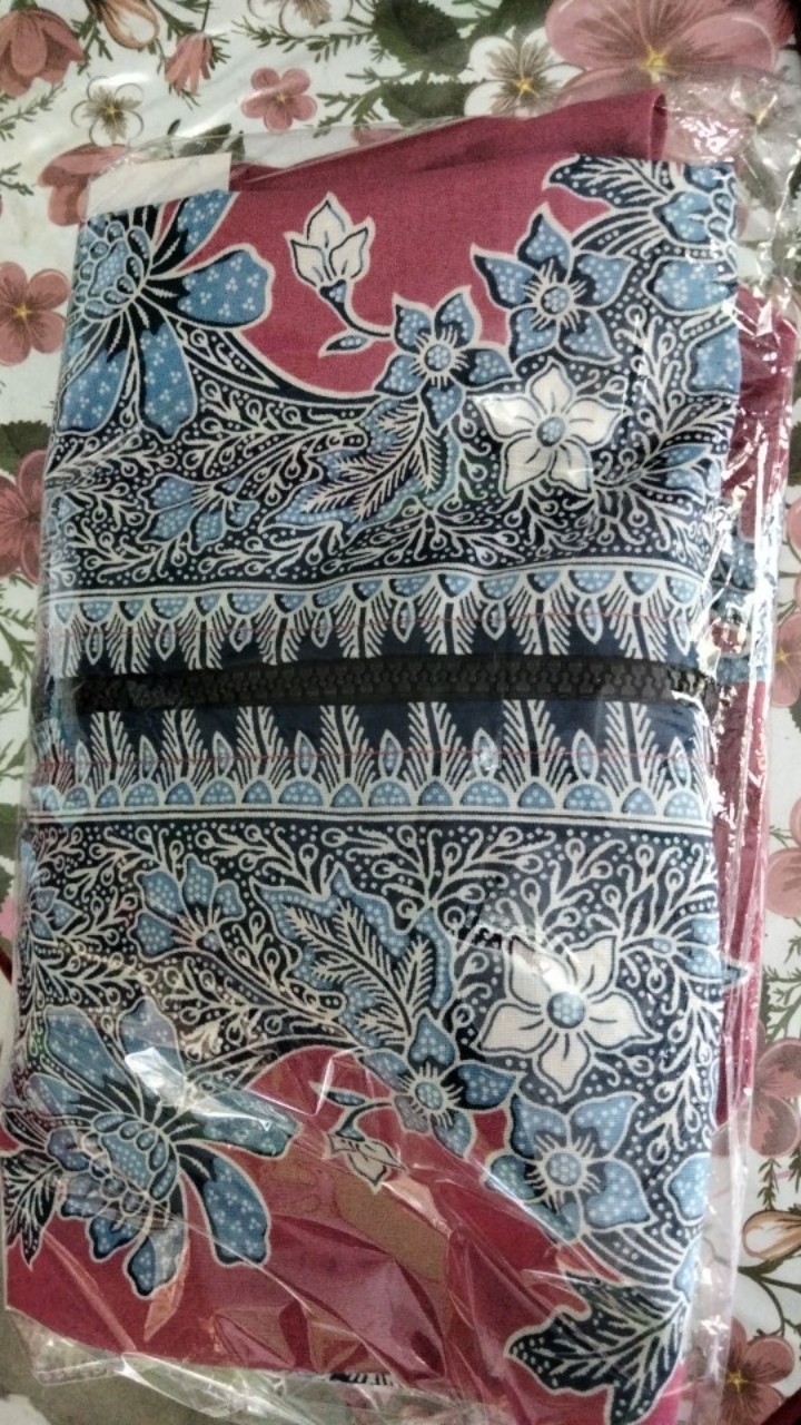 Tunik Batik Bunga Sakura (resleting Depan) (busui)(resleting Jaket)