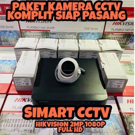 PAKET KAMERA CCTV HIKVISION 1 KAMERA CCTV 2MP 1080P FULL HD DVR 4 CHANNEL HIKVISION KOMPLIT