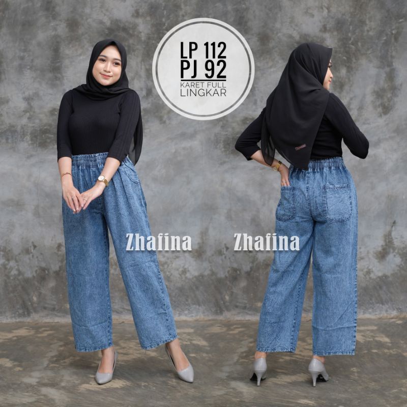 CELANA BOYFRIEND JEANS SNOW WANITA FREE BELT KULOT JINS KEKINIAN