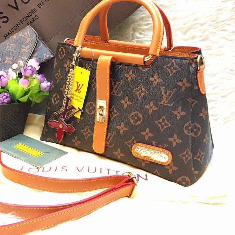 ❋ TAS LV LIDAH VERONICA LILAC 3 ruang TAS BATAM TAS WANITA BRANDED SELEMPANG KANTOR KERJA Veronika ℮