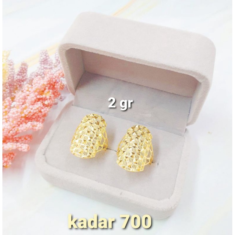 Cincin emas model terbaru 2 gram kadar 700