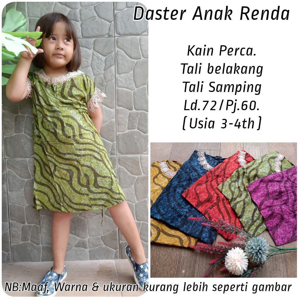 Daster renda anak usia 3-4 th/ Daster arab kecil