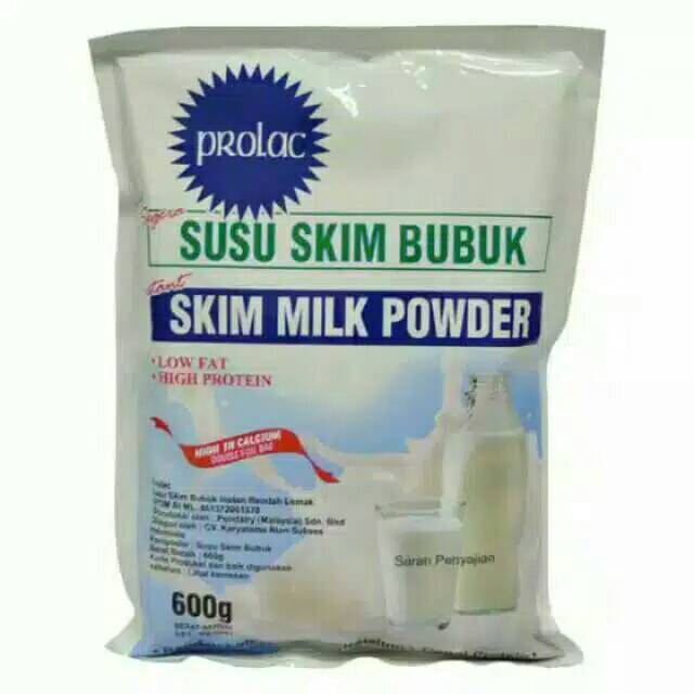 PROLAC SKIM MILK POWDER 600GR PROLAC SUSU SKIM BUBUK