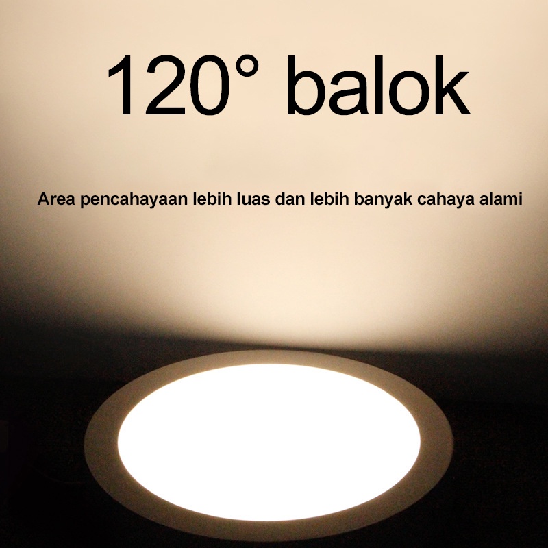 Golden LED Panel Light 6W 12W Hemat Energi