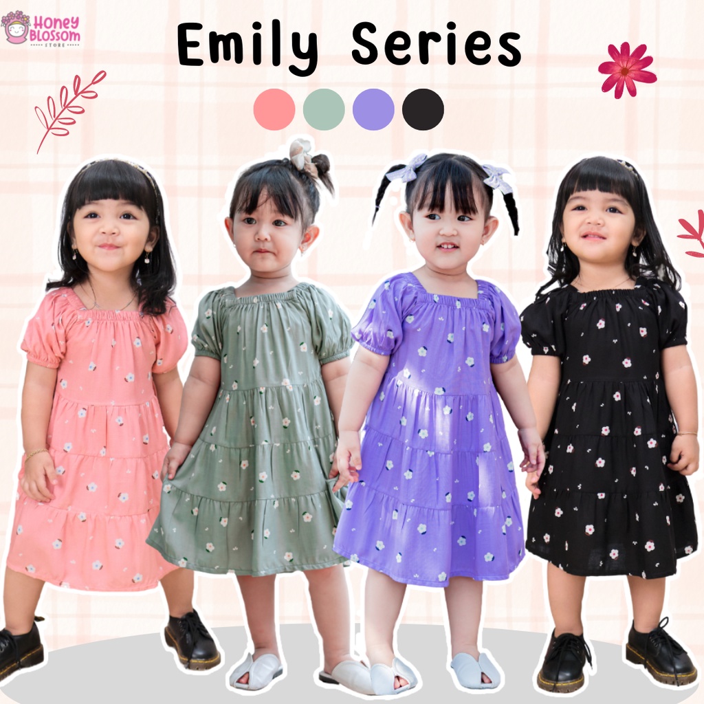 HoneyBlossom - Daster Bayi Emily Series / Daster Bayi Perempuan / Daster Bayi 1 Tahun