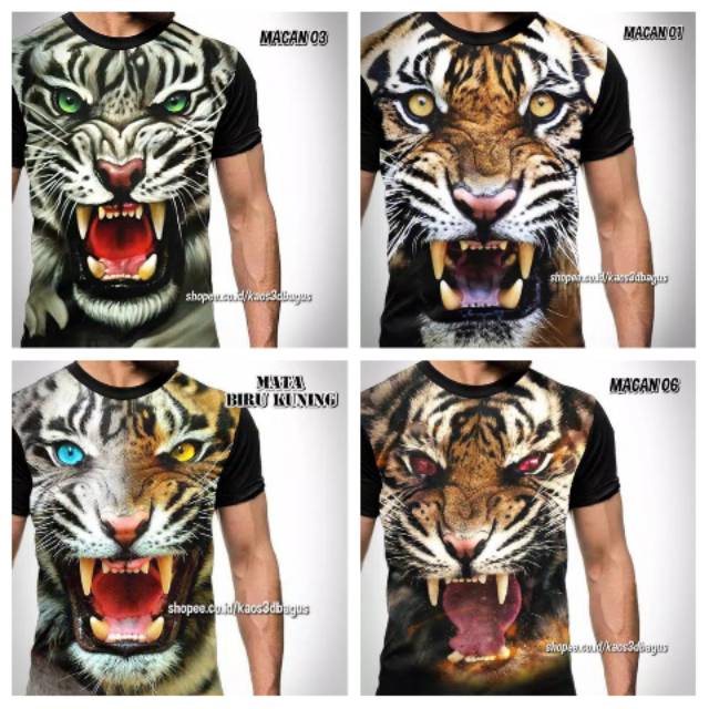 KAOS HARIMAU 3D FULL PRINTING