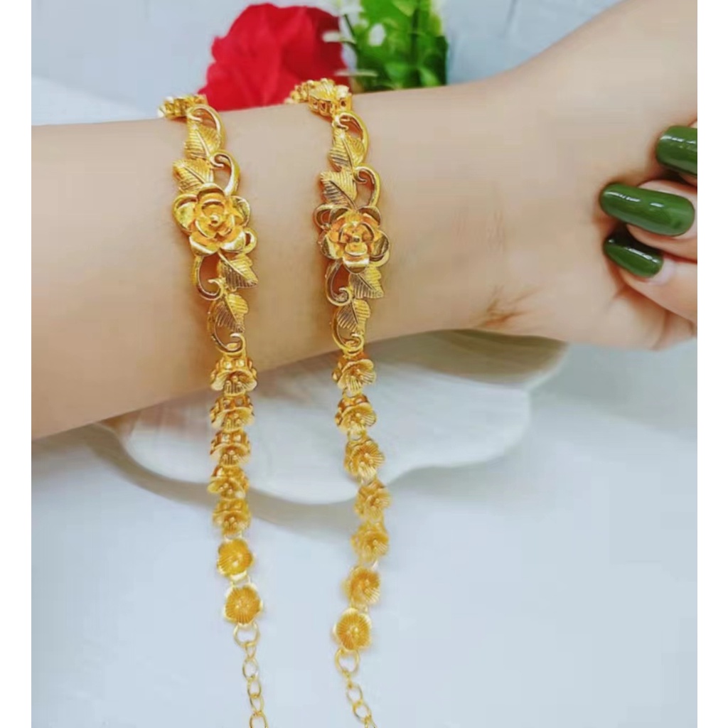 Gelang Xuping Lapis Emas 24K Perhiasan Fashion w06/07