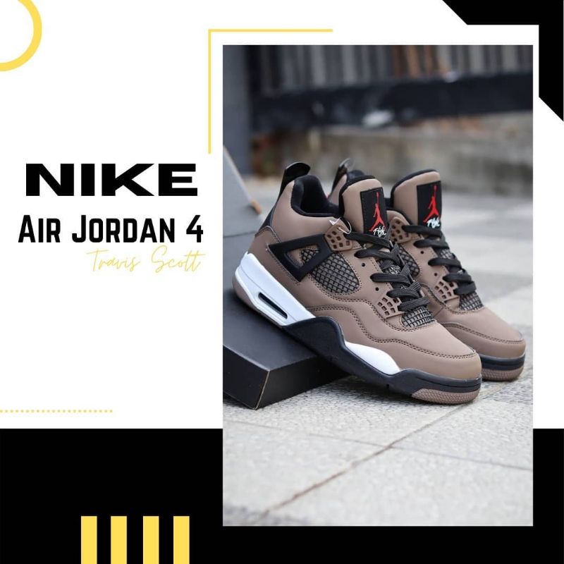 Sepatu Sneaker Jordan 4 Travis Scott Mocca