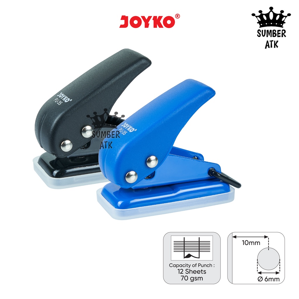 

Pembolong Kertas Satu Lubang One Hole Punch Joyko PU-35