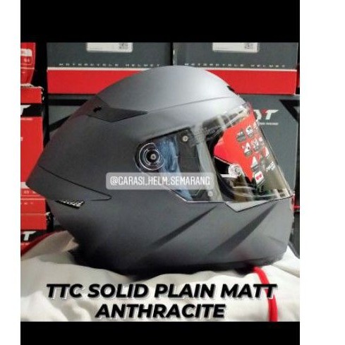 HELM FULL FACE KYT TT COURSE POLOS ANTRACHIT TTC POLOS TTC ANTRACHITE BUKAN TT COURSE BLACK DOFT