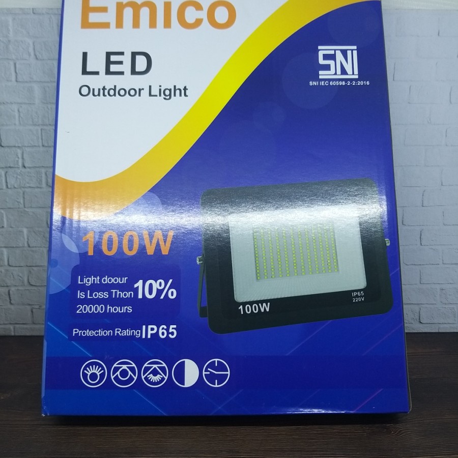 Lampu Sorot LED 100W Aliteco Flood Light 100 W Tembak Outdoor 100 Watt