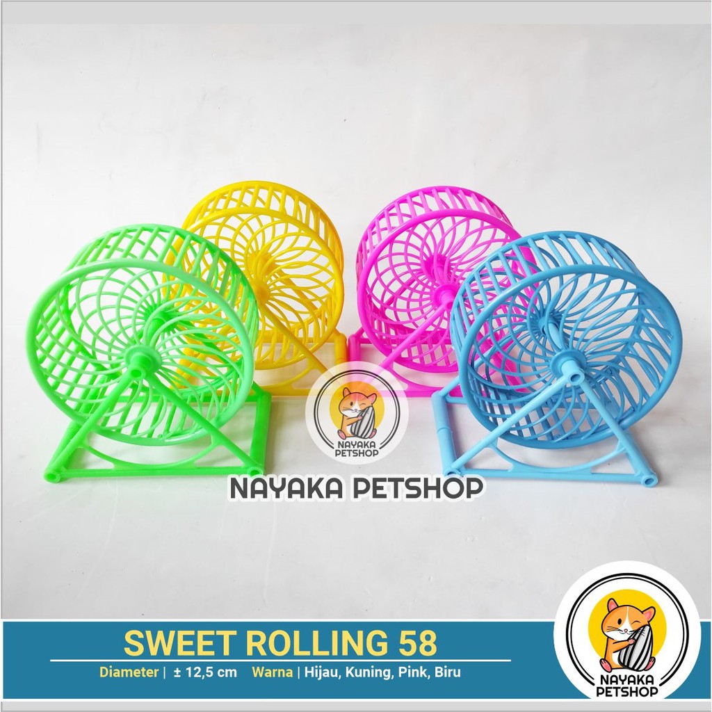 Sweet Rolling 58 Kincir Hamster Jogging Wheel Running Roda Putar