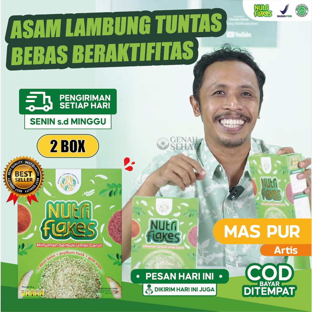 

Nutriflakes Umbi Garut Asam Lambung 2 Box