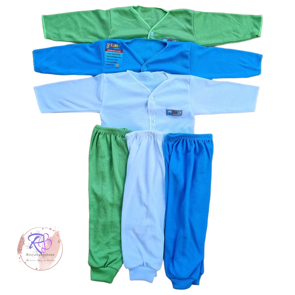 Paket 18pcs baju bayi polos / perlengkapan bayi Newborn