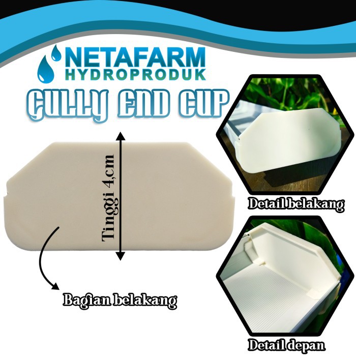 Tutup Gully Hidroponik NFT End Cap - 1 pcs