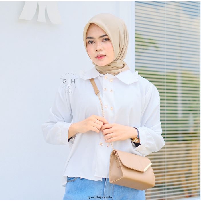 (DBY) BLOUSE BLONI FULL KANCING DAILY BUSUI WANITA BLOUSE MOSCREPE