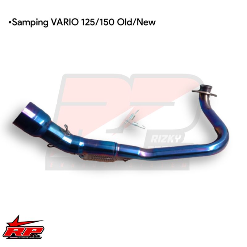Header/Leheran Samping Atas FullBlue Buat Vario 125/150 Old/New Inlet 50mm