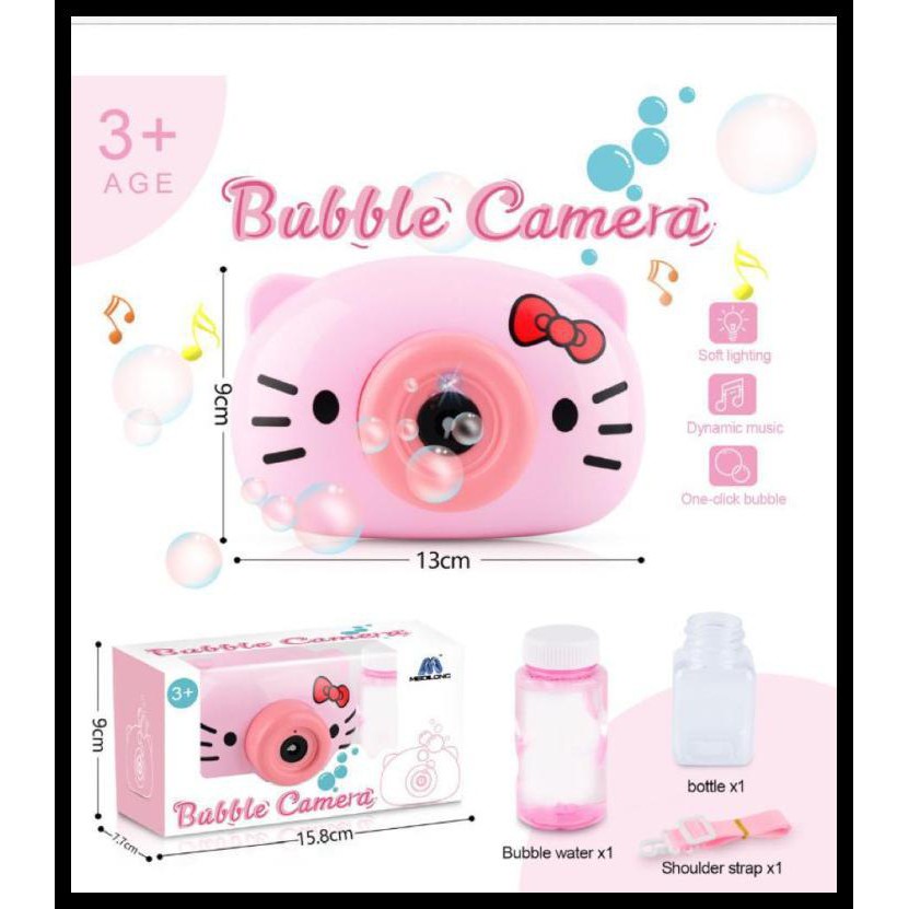 [100% ORIGINAL] BUBBLE CAMERA MUSIC KAMERA MUSIK GUN GELEMBUNG MAINAN BABEL SABUN ANAK BERKUALITAS