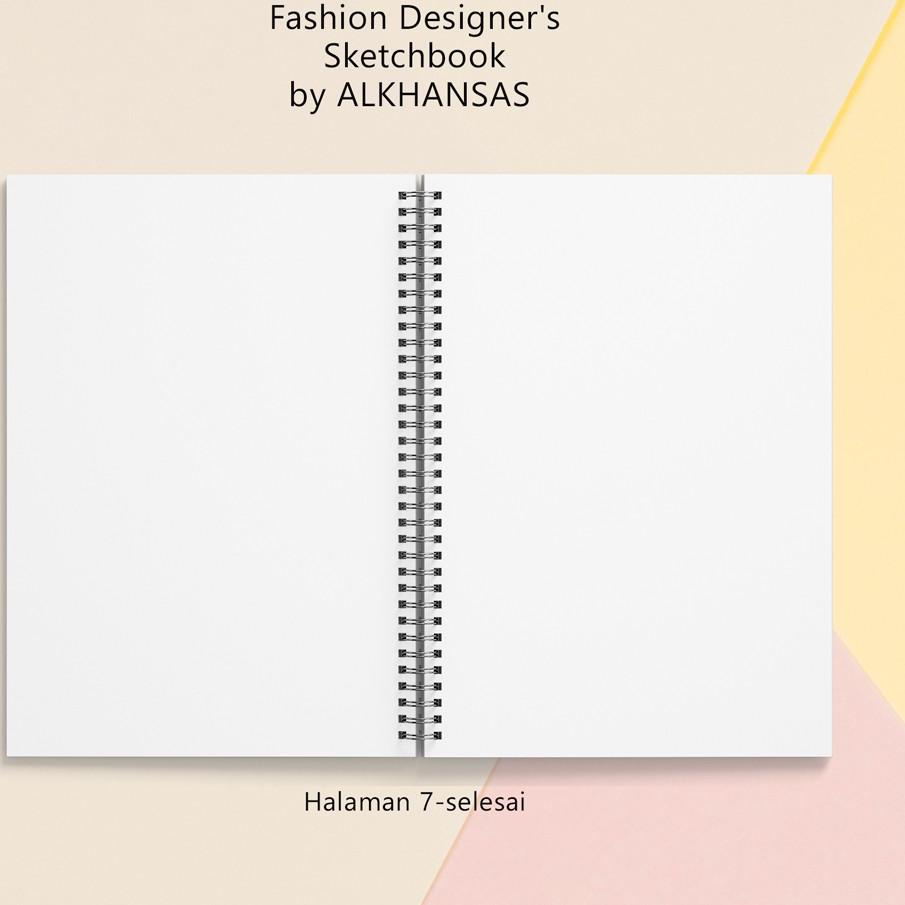 

[KODE 6FPEJ] Alkhansas - Buku Gambar Fashion Designer Hard Cover (Fashion Designer's Sketchbook) Volume 8